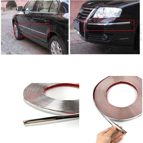 13M Car Accessories Chrome Styling Decoration Moulding Trim Strip Tape Auto DIY Protective Sticker Adhesive Fits Most Car NEW