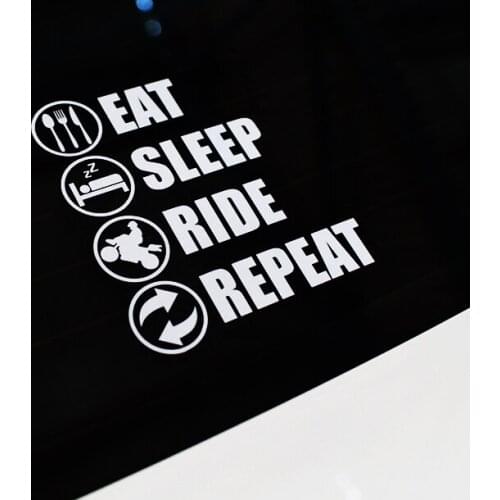 Safe Driving EAT SLEEP RIDE REPEAT Car Styling Decal Auto Vehicle Window Stickers