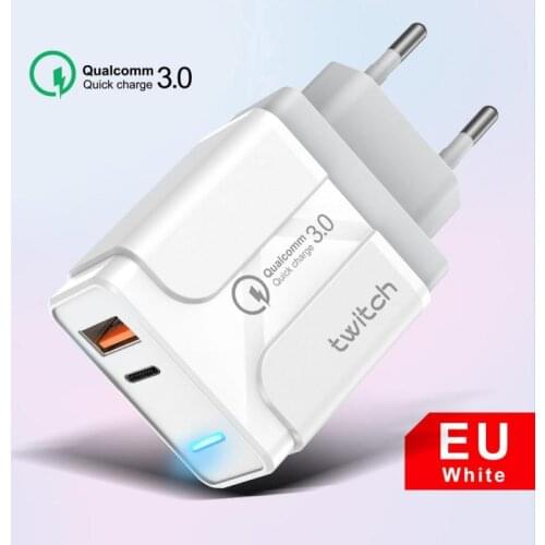 Quick Charge 3.0 USB Charger For iPhone 11 Pro Max Samsung Huawei Mobile Phone QC3.0 QC Type C PD Fast Charger