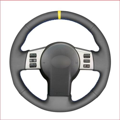 Yellow Marker Artificial Leather Steering Wheel Cover for Infiniti FX FX35 FX45 2003-2008 Nissan 350Z 2003-2009