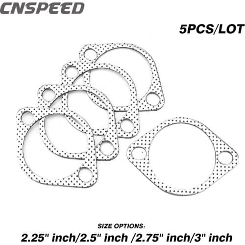CNSPEED Exhaust Downpipe Flange 5pcs/Lot 2.25/2.5/2.75/3 inch Car Engine Exhaust Gasket/ Universal Exhaust Pipe Gasket YC101148