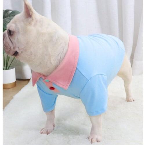 French Bulldog Clothes Spring Autumn Pug Dog Shirt Poodle Bichon Schnauzer Corgi Dog Hoodies Coat Outfit Dropship Pet Costumes S