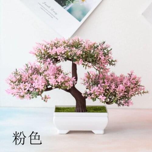 Artificial Plants Pine Bonsai Small Tree Pot Plants Fake Flowers Potted Ornaments for Home Decoration Hotel Garden Decor