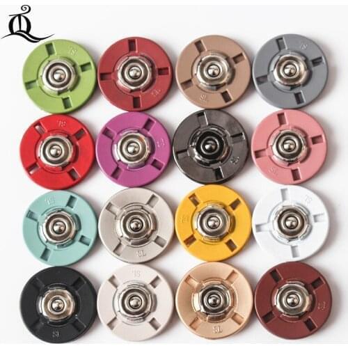 6pcs mix color 10/12/15/18/21/23/25/28mm Metal Snap Fasteners Press Button Stud Clothing accessories Sewing Embedded buckle p90