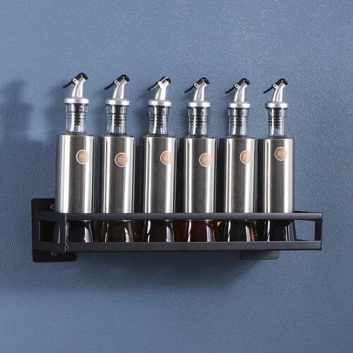 Kitchen Organizer Wall Mounted Staniless Steel Storage Drying Rack with Drip Tray Spice Plate Holders Dish Drainer