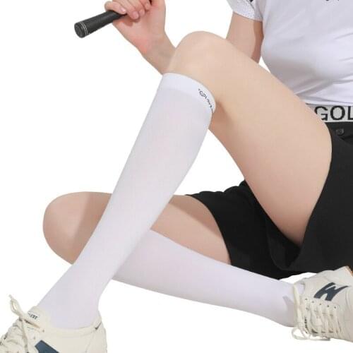 Ice Silk Sunscreen Leg Cover Breathable Ladies and Mens Summer Outdoor Riding Sports In The Tube Stockings Golf Socks