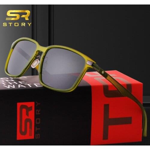 STORY small Square frame classic Polarized Sunglasses Men Driving cycling Sport Sun Glasses Outdoor shades eyewear