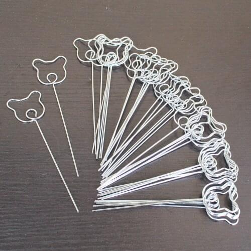 Lot 50pcs DIY bear shape craft new metal wire picture&card&note&photo&memo holder clips,wholesale clay&cake clamp accessories