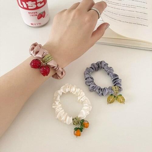 Summer tie head rope 2021 new leather case female simple temperament ins ball head large intestine hair ring