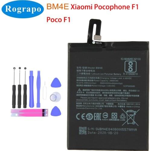 New Original 4000mAh Xiao Mi BM4E Mobile Phone Replacement Battery For Xiaomi Pocophone F1 Poco F1 Cellphone