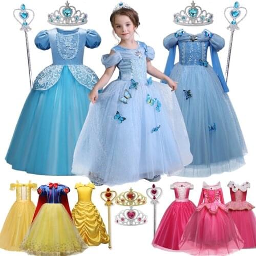Dresses For Girls Princess Dress Up Carnival Party Vestidos Children Cosplay Prom Clothes Halloween Costumes For Kids Clothing