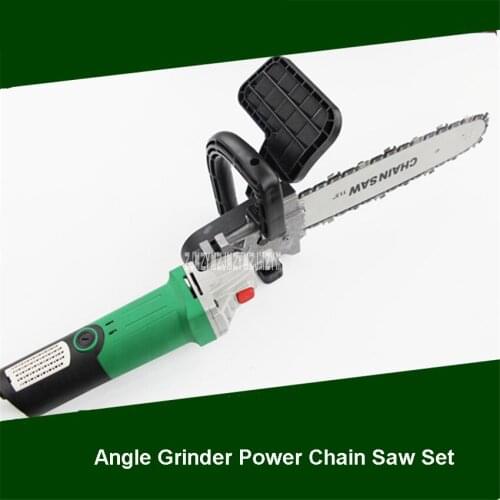 110V/220V 950W Professional Electric Chain Saw Handheld Angle Grinder Chain Saw Set Household Multi-function Wood Logging Saw