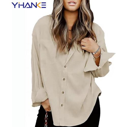 Spring Shirts Women Corduroy Blouses Loose Long Sleeve Solid Lady Tops Female Retro Port Flavor Loose Students Autumn Jacket