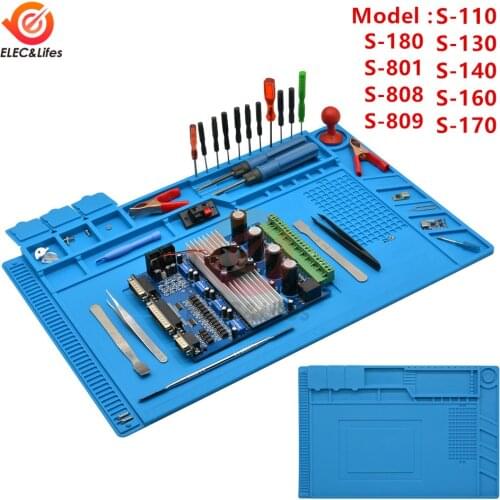 Silicone Heat Insulation Working Mat Heat-resistant BGA Soldering Station Repair Insulator Pad Mobile Phone PCB Soldering Repair