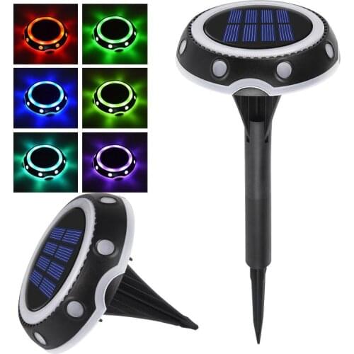 LED Outdoor Solar Underground Buried Lamp Garden Lights Waterproof In-Ground Light Solar Lamp Lighting for Pathway Yard Deck