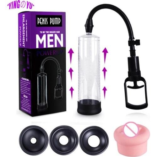 Male Penis Enlarger Vacuum Pump Penis Bigger Growth Enlargement Enhancer Adult Sex Toys For Men Lasting Trainer Erotic Products