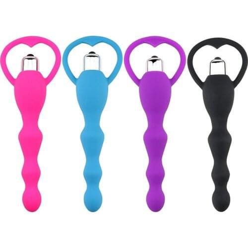 Back Court Masturbation Vibration Pull Beads Vibrator Silicone Pull Beads Male Female Anal Plug Adult Supplies