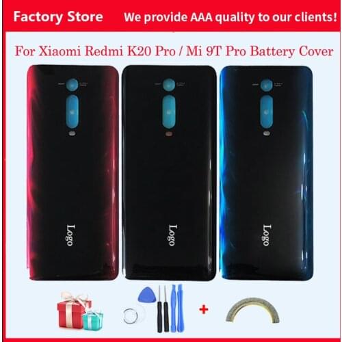 AAA For Xiaomi Redmi K20 Pro Back Battery Cover Mi 9T Pro Rear Glass Door Housing Case For RedMi K20 Pro Battery Cover Replace
