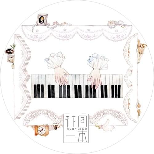 10m Learning Piano Paper Masking Tape Etudes Stickers
