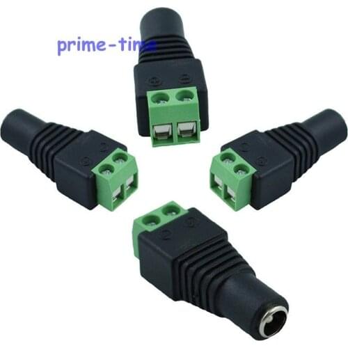 10Pcs 2.1 x 5.5mm DC Power Female Plug Jack Adapter Connector Plug for CCTV LED Strip Light