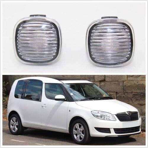 2pcs For Skoda Roomster Facelift 2010 2011 2012 2013 2014 2015 Car-Styling Side Marker Turn Signal Light Lamp Repeater