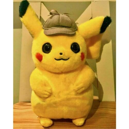 2019 Authentic 8" Movie Detective Pikachu Soft Plush Kids Gifts (Not Copy)