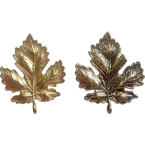 22Pcs 30*37mm " Leaf " Vintage Gold & KC Gold Color Alloy Charms DIY Jewelry Pendants Jewellry Findings