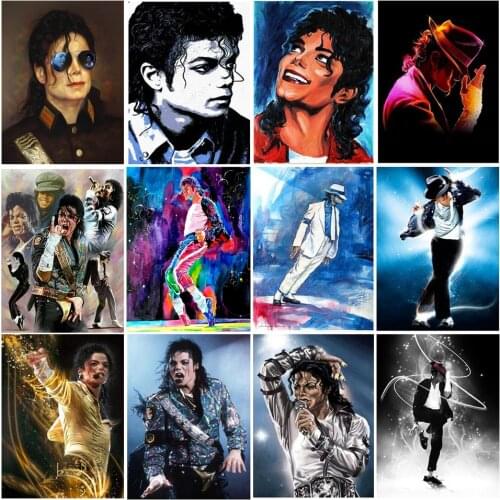 5D DIY Michael Jackson Diamond Painting Cross Stitch Diamond Embroidery Mosaic Picture Of Rhinestone