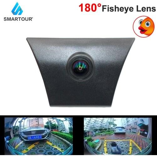 SMARTOUR 180 degree fisheye Car Front HD Camera high quality For Ford Kuga Waterproof Night vision Below the installation logo