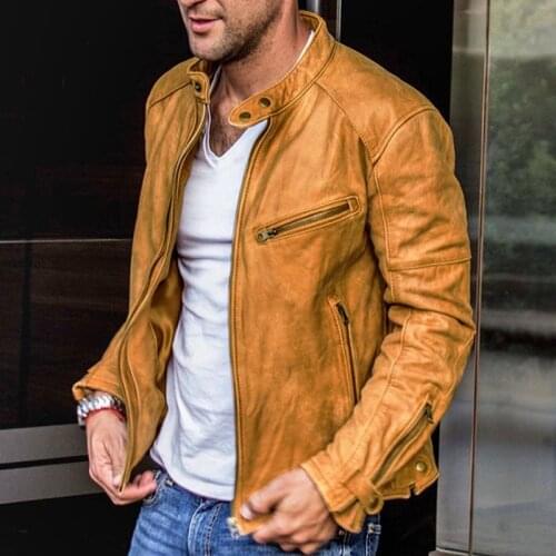 BATTLERLOVER Men's Faux Leather Jackets