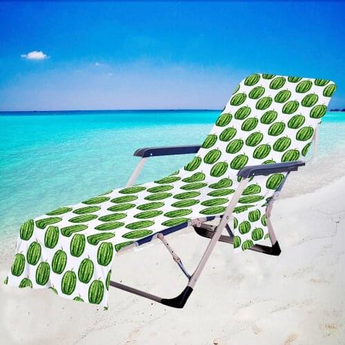 Fruits Series Printed Beach Chair Cover Towel Outdoor Microfiber Quick Drying Portable Garden Swim Pool Sun Lunge Chair Mat