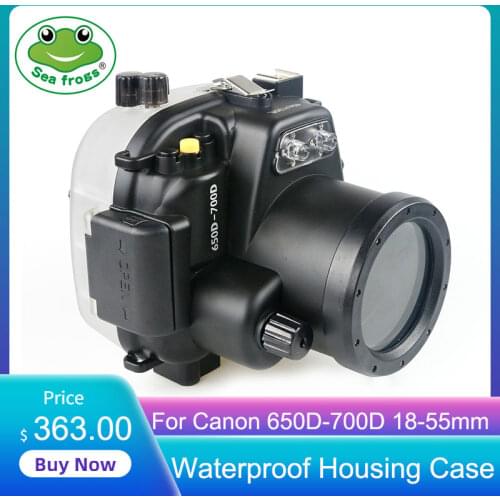 For Canon 650D-700D 18-55mm Digital Camera Diving Case Underwater Waterproof Housing Case Transparent Waterproof Cover