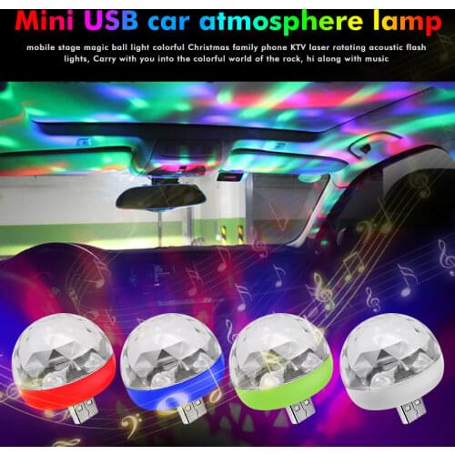 1 Pcs LED Decorative Lamp Mini RGB DJ Atmosphere Light Interior LED USB Club Disco Magic Stage Effect Lights Projector