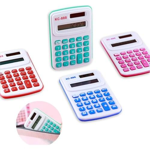 Childrens Portable Supplies Calculator Candy Color Design Cute Mini Calculator Calculating Office Supplies Calculator 2021 New
