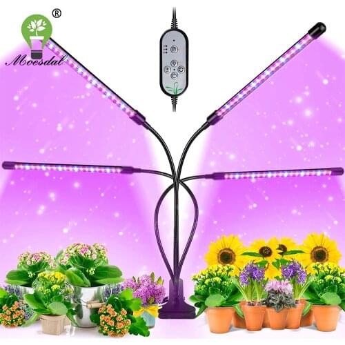 36W 4Head LED Grow Light Full Spectrum Phytolamp For Plants Full Spectrum Phyto Growth Lamp For Indoor Plant With Remote Control