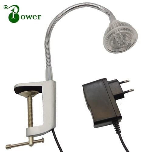 FLEXIBLE GOOSENECK 5W LED CLAMP ON LED TASK LAMP