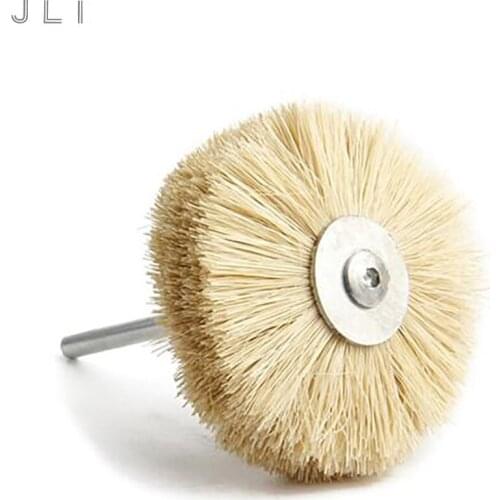 JLI 6mm Wheel Grinding Head Sisal Wheel Brush Diameter for Wood Carving Jewellery Polishing Waxing Grinding Tools