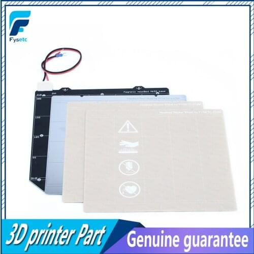 Clone Prusa i3 MK3 Magnetic Heated Bed MK52 Wiring Thermistor Kit + Steel Sheet +2pcs Clear Sticker For Prusa i3 MK3 MK3S