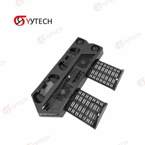 YYTECH Multifunction Charging Dock Storage Cooling Fan Stand Bracket for PS4 Slim Pro Console Accessories