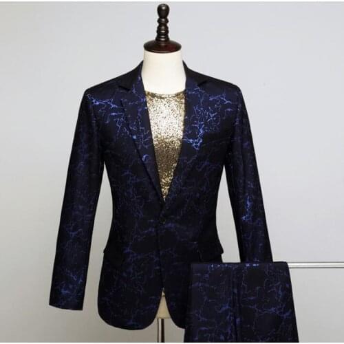 Fashion blazer men suits designs jacket mens stage costumes for singers clothes dance star style dress punk rock masculino homme