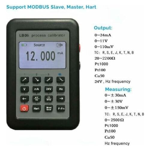 New LB06 Hart Modbus 4~20mA/0~10V Process Calibrator Current Signal Generator Source