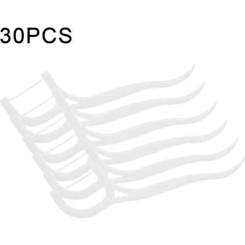 Disposable Dental Floss Stick 30pcs Dental Floss Stick Clean Teeth High Elastic Durable Dental Floss