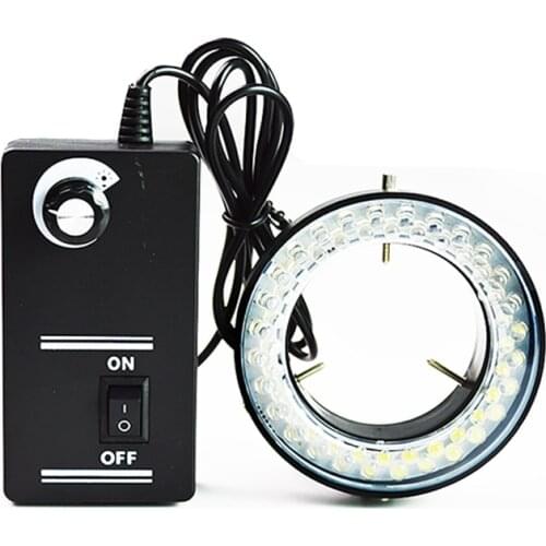 0-100% Adjustable Miniscope Ring Light 56 LED Illuminator Lamp For Industry Video Microscope Lens Camera Magnifier Light Source