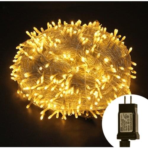 Thrisdar Christmas Lights 10M 100LEDs String Light DC24V Fairy Garland Light 8 Modes Outdoor Garden Xmas Tree Decor String Light
