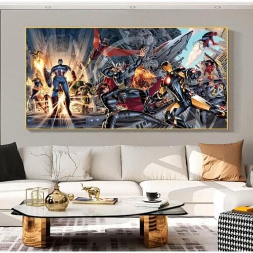 Marvel Avengers Comics Canvas Print Painting Superhero Poster Prints Wall Art Pictures for Living Room Nordic Home Decor Cuadros