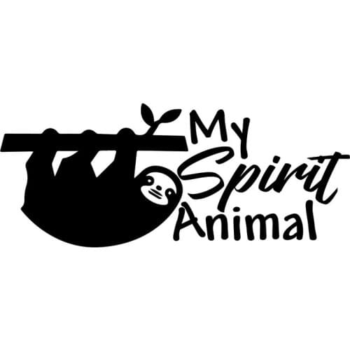 S51376 Various Sizes/Colors Car Stickers Vinyl Decal Sloth My Spirit Anima Motorcycle Decorative Accessories Creative Waterproof