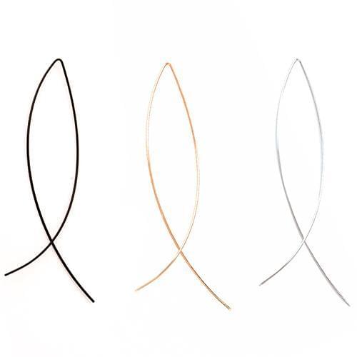 Fashion Jewelry Boucle d'oreille Femme 2018 Womens Simple Design Handmade Abstract Fish Shape Hoop Earrings Bijou