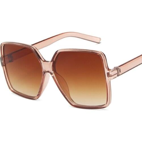 Vintage Oversize Square Sunglasses Women Luxury Brand Big Frame Fishing Sun Glasses Black Fashion Gradient Female Glasses Oculos