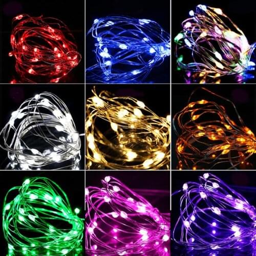 1m Copper Wire LED String Lights For Party Wedding Indoor Decor Christmas Garland Bedroom Home New Year Decoration