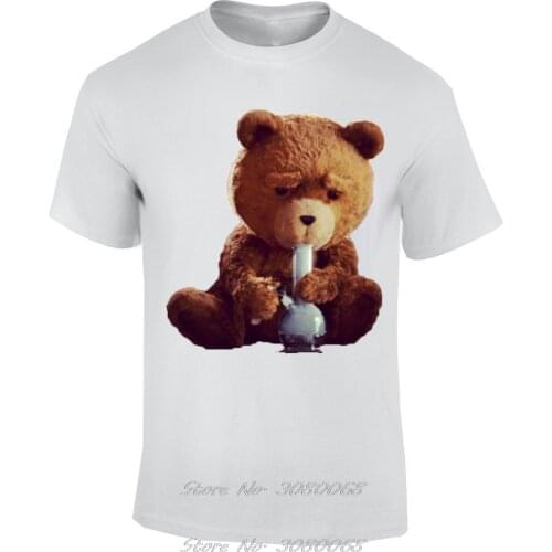 Ted Bear Smoking Bong, Cotton, Crew Neck T-Shirt /ZZ Men T Shirt Fashion Cotton Short Sleeve O-Neck Tops Tee TShirt